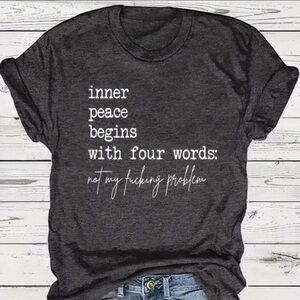 Casual Dark Humor Bold Statement Graphic Tee